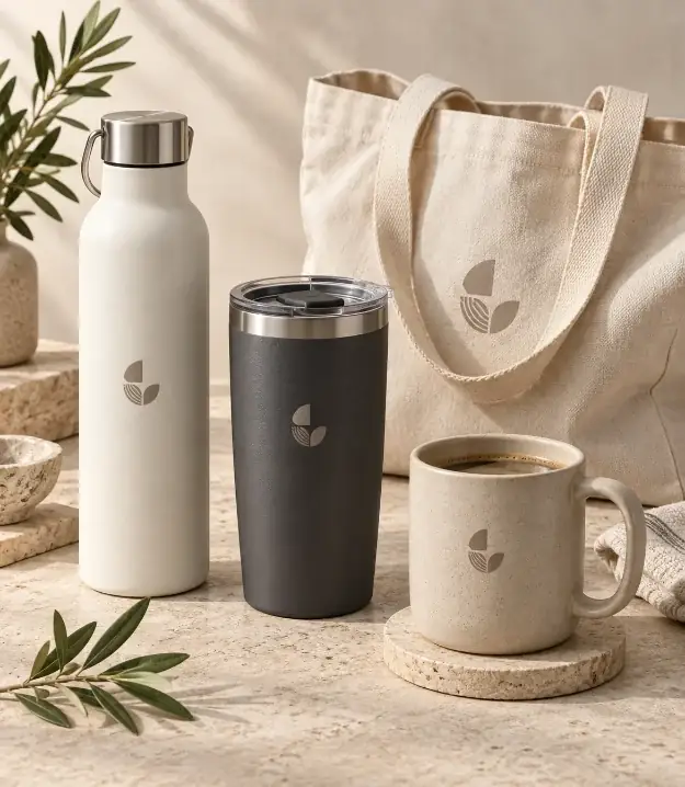 Branded drinkware set