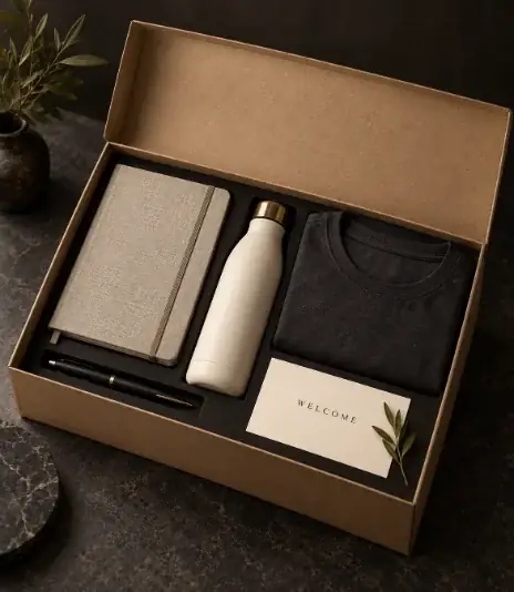 Employee onboarding welcome box